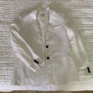 White Linen J. Crew Blazer